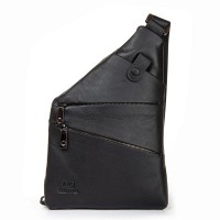 Мужская кожаная сумка слинг BRETTON 9186-50 black