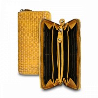 Женский кожаный кошелек Ashwood D81 Yellow (Желтый)