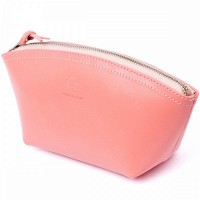 Женская кожаная косметичка Amelin GRANDE PELLE 11299 Пудровая