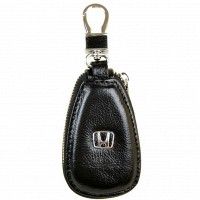 Мужская кожаная ключница F633 Honda black