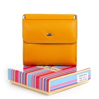 Женский кожаный кошелек Rainbow DR. BOND WRS-33-1 yellow