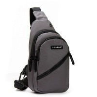 Мужская тканевая сумка-слинг Lanpad 82085 gray