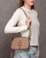 Женский молодежный кожаный клатч ALEX RAI 99102 khaki