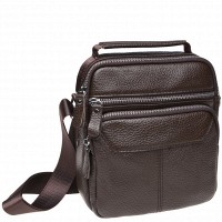 Мужская коричневая кожаная сумка Keizer K13657-brown