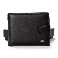 Мужской кожаный кошелек DR. BOND MS-32 black
