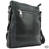 Мужская черная сумка из кожзаменителя Fashion 2625