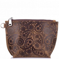 Женская косметичка из кожи Hi Art «Buta Art» CB-01 Shabby Olive