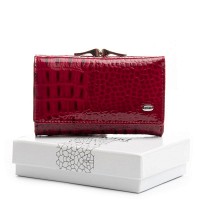 Женский лаковый кожаный кошелек PE DR. BOND PEW214 red