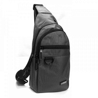 Мужская тканевая сумка-слинг Lanpad 82076 gray
