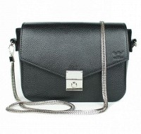 Женская кожаная сумка The Wings Yoko черная флотар TW-YOKO-BLACK-FLO