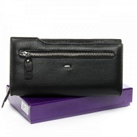 Женский кошелек из кожи Classic DR. BOND WMB-2M black color
