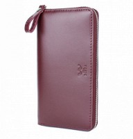 Мужское кожаное портмоне The Wings Keeper zip винный TW-KEEPER-ZIP-2-MARS-KSR
