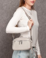 Женский молодежный кожаный клатч ALEX RAI 6088 beige