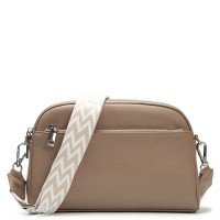Женский молодежный кожаный клатч ALEX RAI 99092 beige