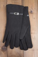 Перчатки женские чёрные трикотажные 8153s1 S
