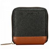 Кожаный женский кошелек Smith and Canova 26803 Althorp (Black-Tan)