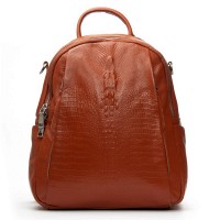 Женский кожаный рюкзак ALEX RAI 8907-9 camel croco