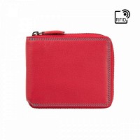 Женский кожаный кошелек с RFID защитой Visconti SP29 Picasso (Red Hawaii)