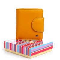 Женский кожаный кошелек Rainbow DR. BOND WRS-415-1 yellow
