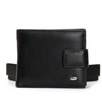 Мужской кожаный кошелек DR. BOND MS-28CK black