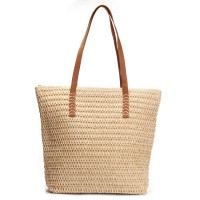 Пляжная плетеная сумка PODIUM 9123 beige
