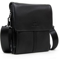 Мужская кожаная сумка через плечо BRETTON 5387-4 black