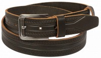 Кожаный мужской ремень Skipper 1137-38 коричневый ДхШ: 128х3,8 см.