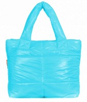 Дутая женская сумочка Poolparty fluffy-neon-blue