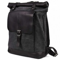 Мужской рюкзак из кожи и канваса TARWA RAg-5191-3md