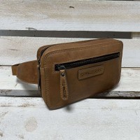 Мужская кожаная сумка бананка, сумка напоясная Hill Burry HB15095