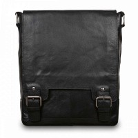 Мужская кожаная сумка через плечо Ashwood 8342 Black