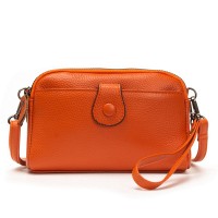 Женский молодежный кожаный клатч ALEX RAI 88085 orange