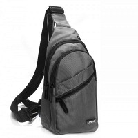 Мужская тканевая сумка-слинг Lanpad 83029 gray