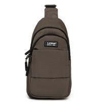 Мужская тканевая сумка-слинг Lanpad A4157 brown бол