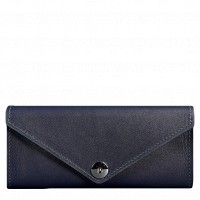 Кожаный женский кошелек BlankNote Керри 1.0 темно-синий bn-w-1-navy-blue