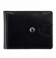 Мужской зажим для купюр из кожи Visconti VSL57 (Black Monza/ Orange)