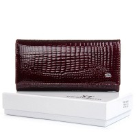 Женский кожаный лаковый кошелек SERGIO TORRETTI FEW1-V-2 wine red