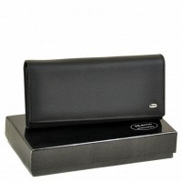 Женский кожаный черный кошелек Classik dr.Bond W501 black