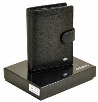 Мужской кожаный черный кошелек Classik dr.Bond M24 black