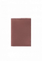 Кожаная обложка для паспорта 1.2 розовая BN-OP-1-2-PINK-PEACH