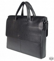 Портфель модерн из кожзама мужской черный Fashion
