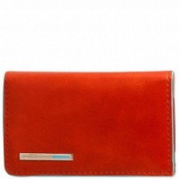 Оранжевая кожаная визитница Piquadro Blue Square (PP1263B2_AR)