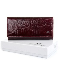 Женский кожаный лаковый кошелек SERGIO TORRETTI FEW1-V wine red