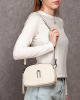 Женский молодежный кожаный клатч ALEX RAI 99101 white