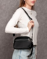 Женский молодежный кожаный клатч ALEX RAI 6088 black