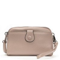 Женский молодежный кожаный клатч ALEX RAI 88085 beige