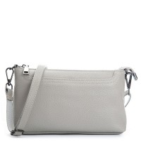 Женский молодежный кожаный клатч ALEX RAI 3092 pale grey