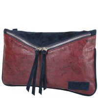 Клатч из кожзаменителя LASKARA LK10202-bordauex-navy