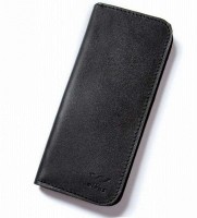 Мужское кожаное портмоне The Wings Middle черный TW-MIDDLE-BLACK-KSR